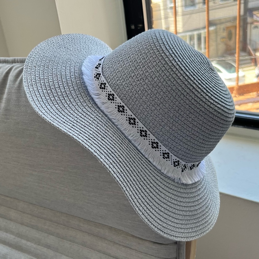 Baby Blue Straw Hat